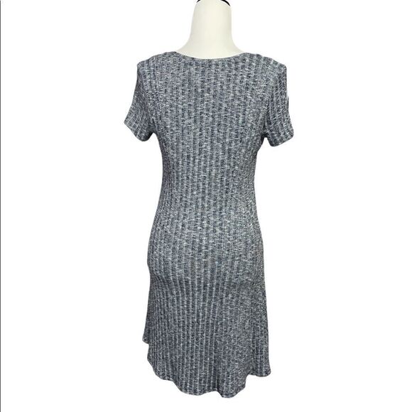 anthropologie Dolan Left Coast Ribbed Navy Blue V neck Dress - Picture 4 of 9